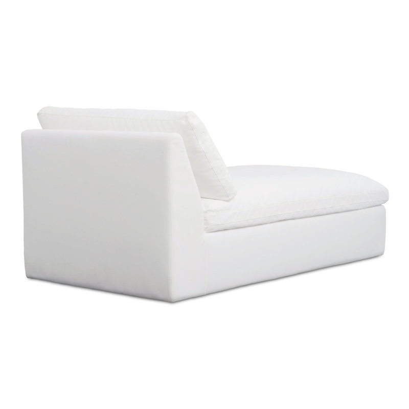 Miles Outdoor Chaise Lounge, White