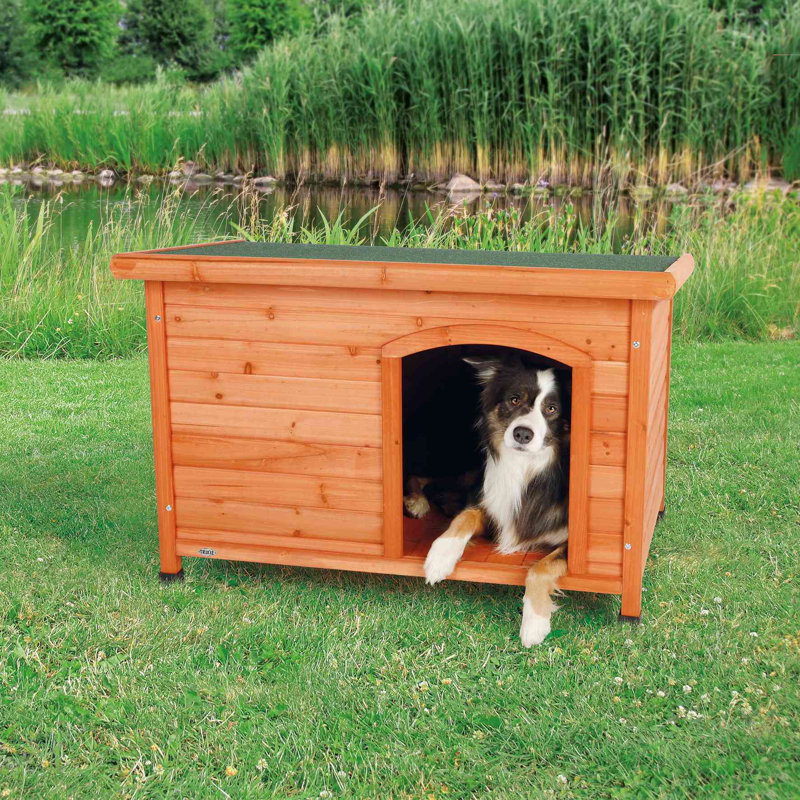 Maisonnette pour animaux de compagnie Trixie Natura Classic, toit plat à charnières, pieds réglables, abri pour animaux