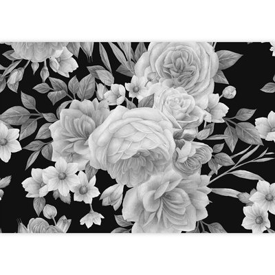 Fleur noire noire et rose