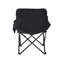 Ensemble de 2 chaises de camping pliantes avec sac de transport, siège d'extérieur portable en noir