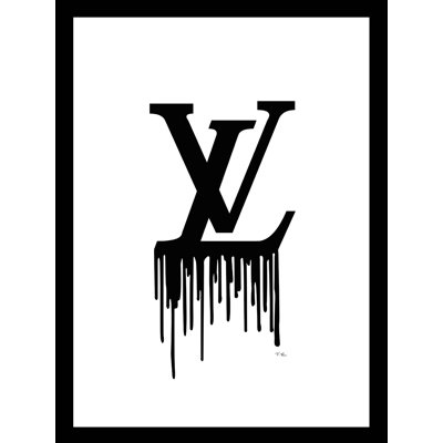 Fairchild Paris FASHION DRIP LOGO - 14"x18" Framed Print
