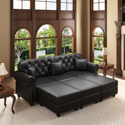 Canapé Chesterfield 82,6 po Mid-Century