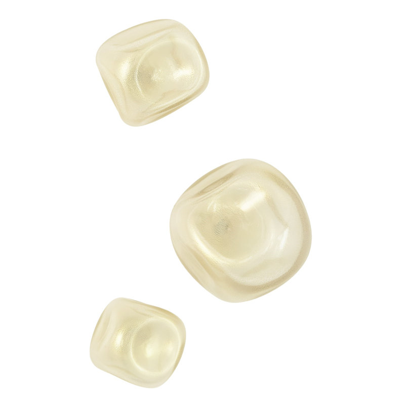 3 Piece Wall Rock Set, Gold