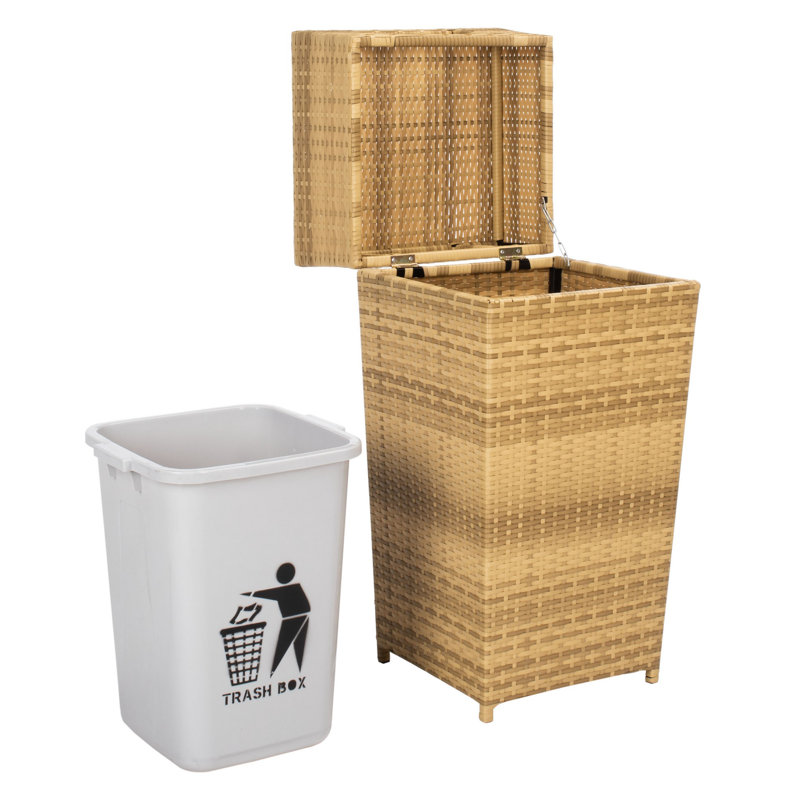 Poubelle 25 gallons Alayzia, Naturel