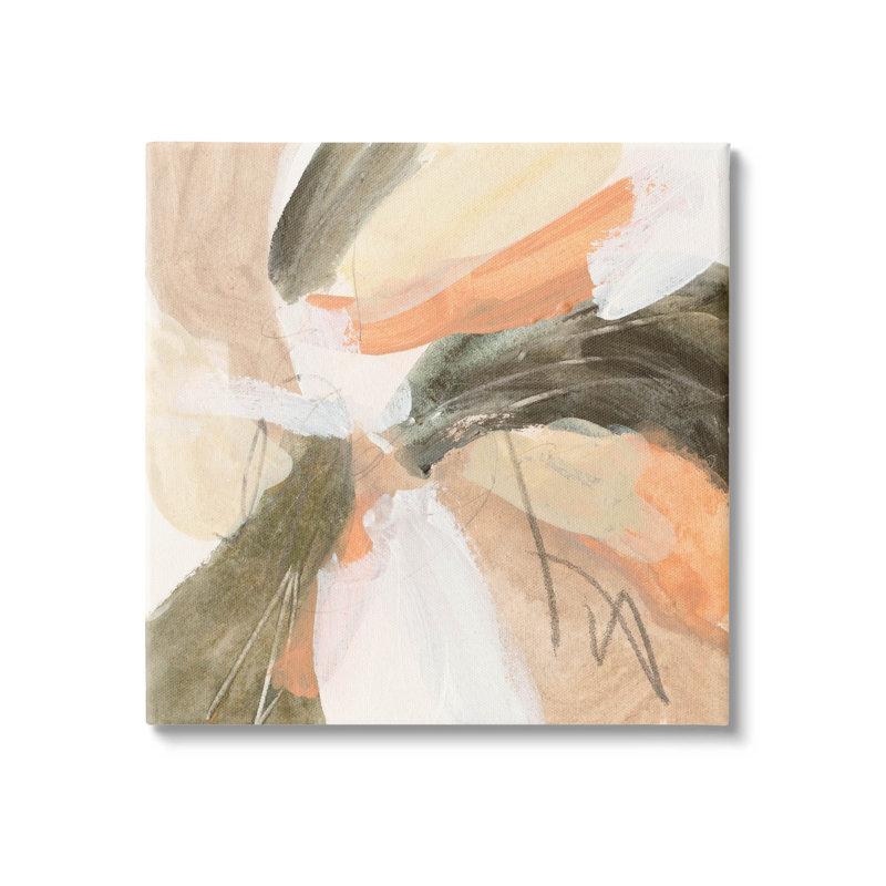 Art abstrait abstrait en spirale orange par Melissa Wang, H 24 po x l 24 po x P 1,5 po