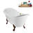 71" Streamline Clawfoot Tub,Tray,Drain and Clawfeet-101628946-102360903