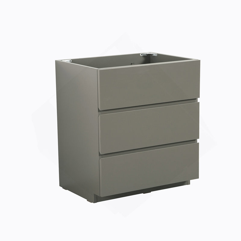 Floor Cabinet WITHOUT Basin,Gray Color,With Three Drawers