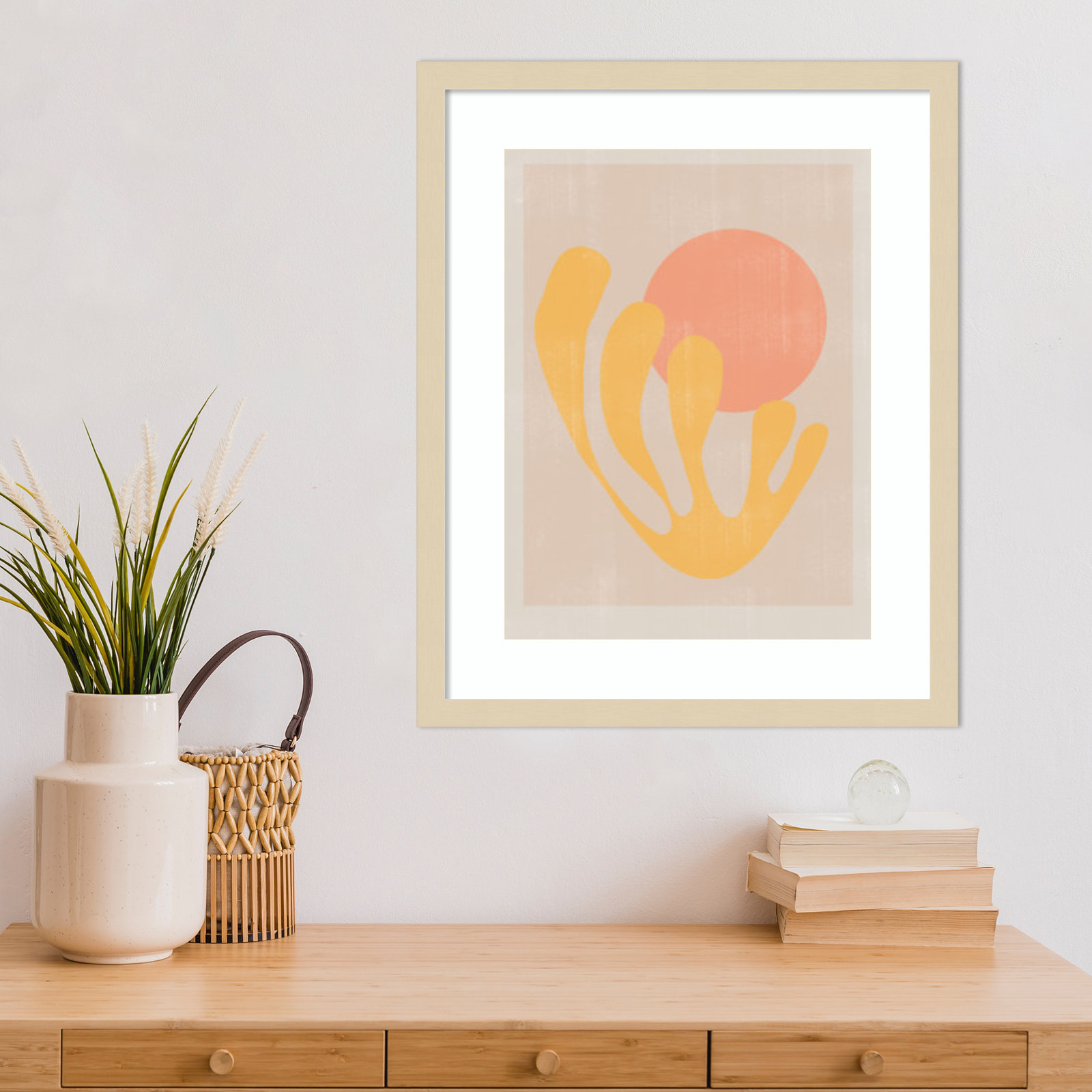 Giese "Modern Plant No. 2" Print, Brown, 21" H x 17" W