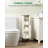 Bathroom Storage Cabinet, Corner Floor Cabinet with Shelves, Customized Door Opening Direction, Bathroom Organizer with Adjustable Shelf for Kitchen, Living, Toilet Paper Cabinets White Brown-187817074-185352000