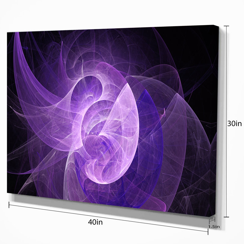 « purple mystic psychédélique design », impression sur toile, H 30 po x l 40 po x P 1 po