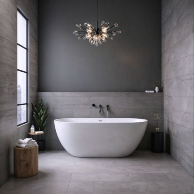 Girona Matt Compact Freestanding Stone Bath