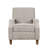 York Modern Transitional Linen Upholstered Recliner Accent Chair with Nailhead Trim - Sand-673605945