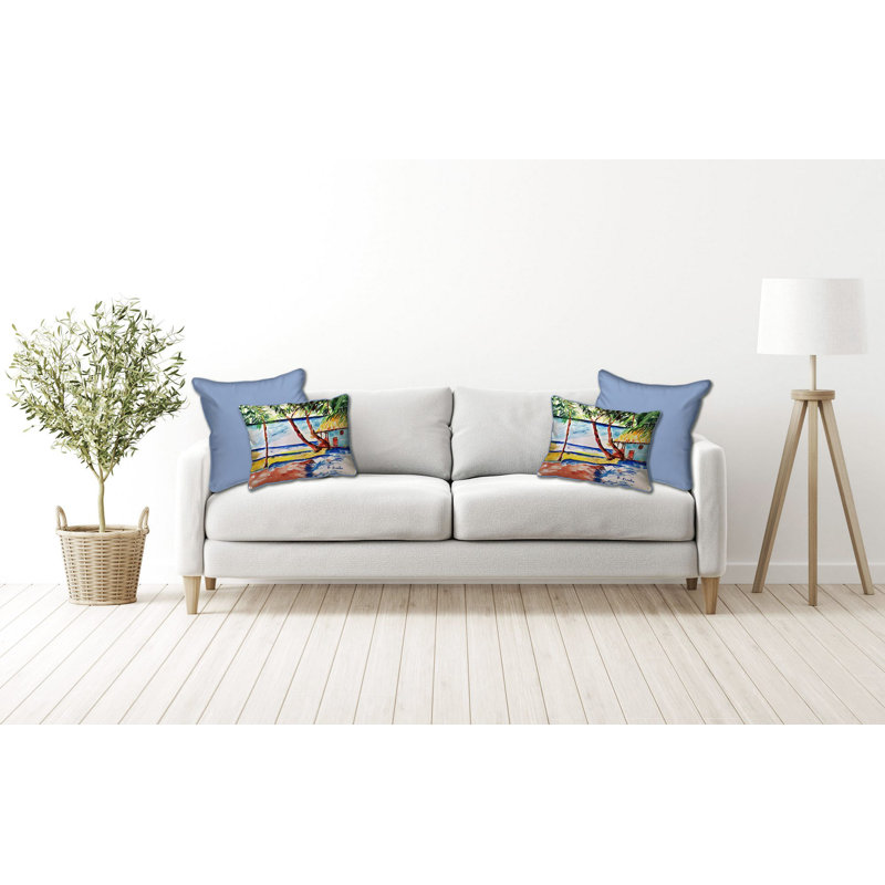 Coussin intérieur / extérieur Palms and Cottage, H 16 po x l 20 po