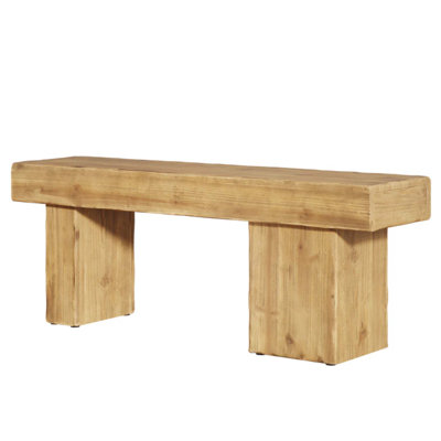 Durable Fir Wood Entryway Bench With Rustic Charm, Perfect For Versatile Home Seating And Decor