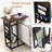 1 PCS C-shaped End Table with Charging Station Rolling Bedside Table Couch Side Table