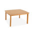 Table de salle à manger d'extérieur carrée en eucalyptus de 55 po Rachel 