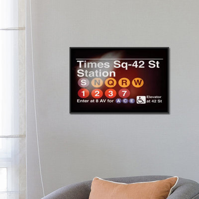 "Subway Times Square - 42 Street Station" par Philippe Hugonnard, impression sur toile tendue