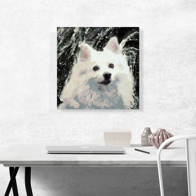 Reproduction d'art sur toile tendue American Eskimo, H 18 po x l 18 po x P 0,75 po