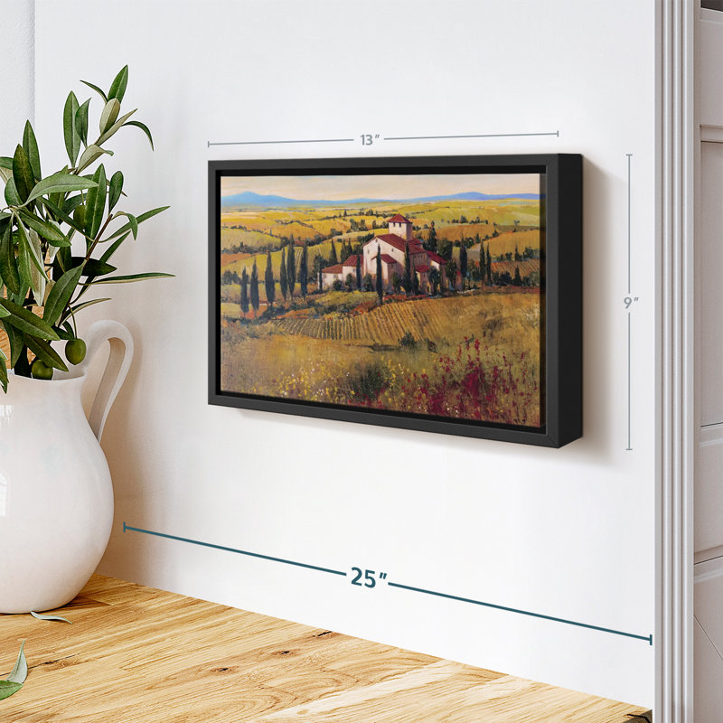 «Nostalgic Tuscany III», reproduction sur toile, H 9 po x l 13 po