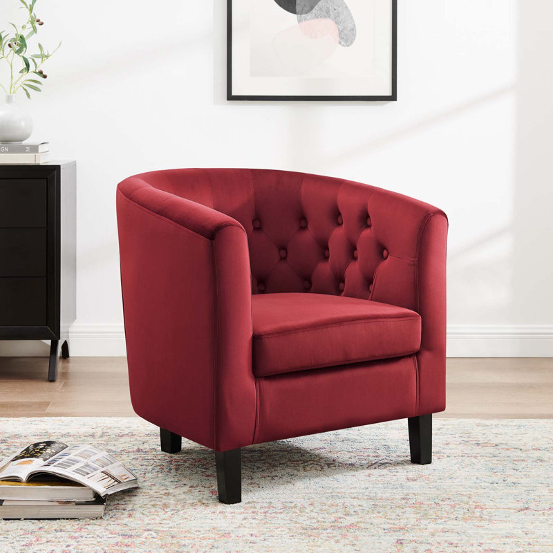 Fauteuil Modway Prospect, Velours marron