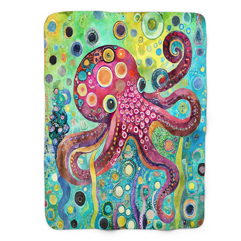 Tentacules Groovy - couverture 1 pièce, Grand lit