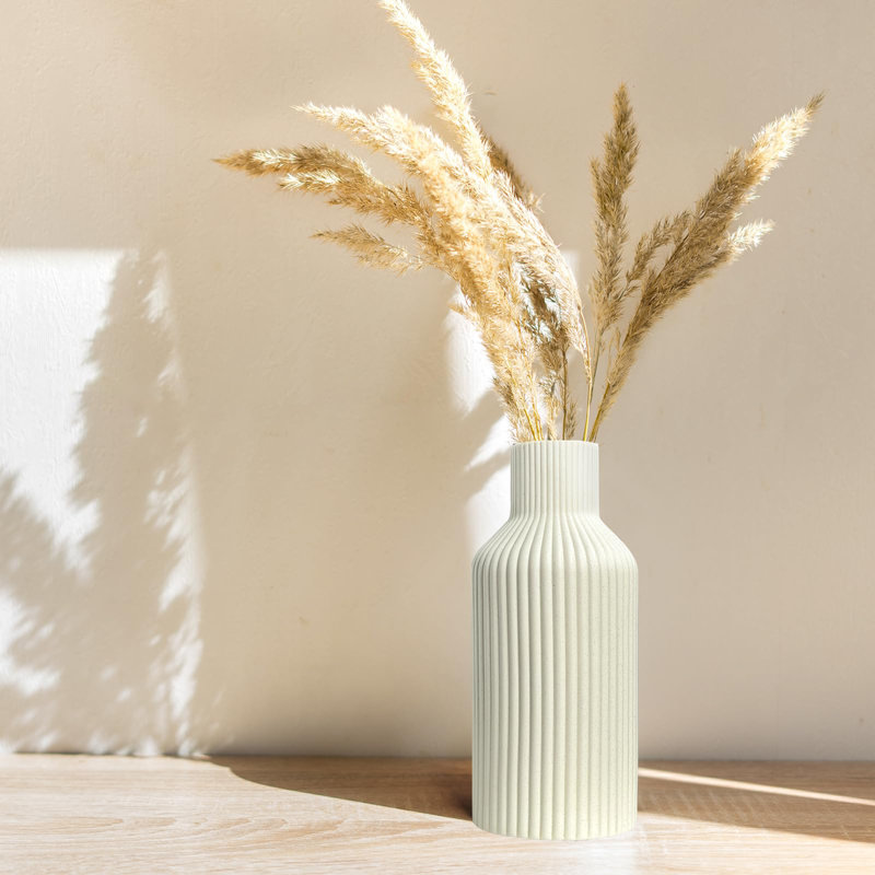 Vase en céramique simple, Blanc cassé