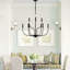 Lustre de style campagnard à deux niveaux de style bougie Trudeau-428835034