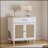 Stylish Wooden Cat Litter Box Enclosure with Scratch Pad and Storage, Ideal for Home and Office