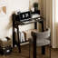 Bureau d'écriture simpliste à structure en A pour bureau personnel ou petit espace avec huche, espresso-1564755527