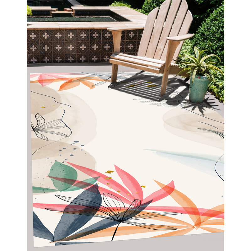 Alizayah Oriental Vinyl Machine Printed Area Rug, Rectangle 200 x 300cm