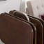 Berne 5 Piece Wood Folding Tray Table Set with Stand