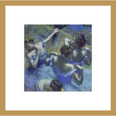 «Blue Dancers» par Edgar Degas, impression giclée sur cadre