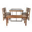 Ensemble de table et chaises d'extérieur en bois d'acacia de haute qualité, convenant au patio, au balcon et à la cour-77318286