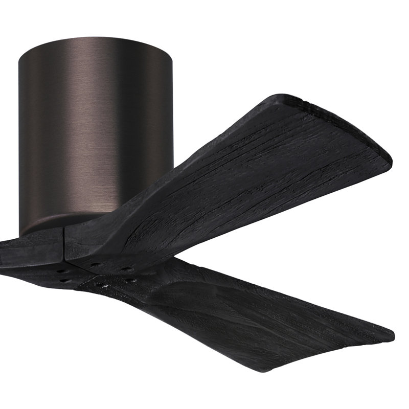 Ventilateur de plafond à 3 pales Olivier, Bronze brossé, Noir mat, 42"