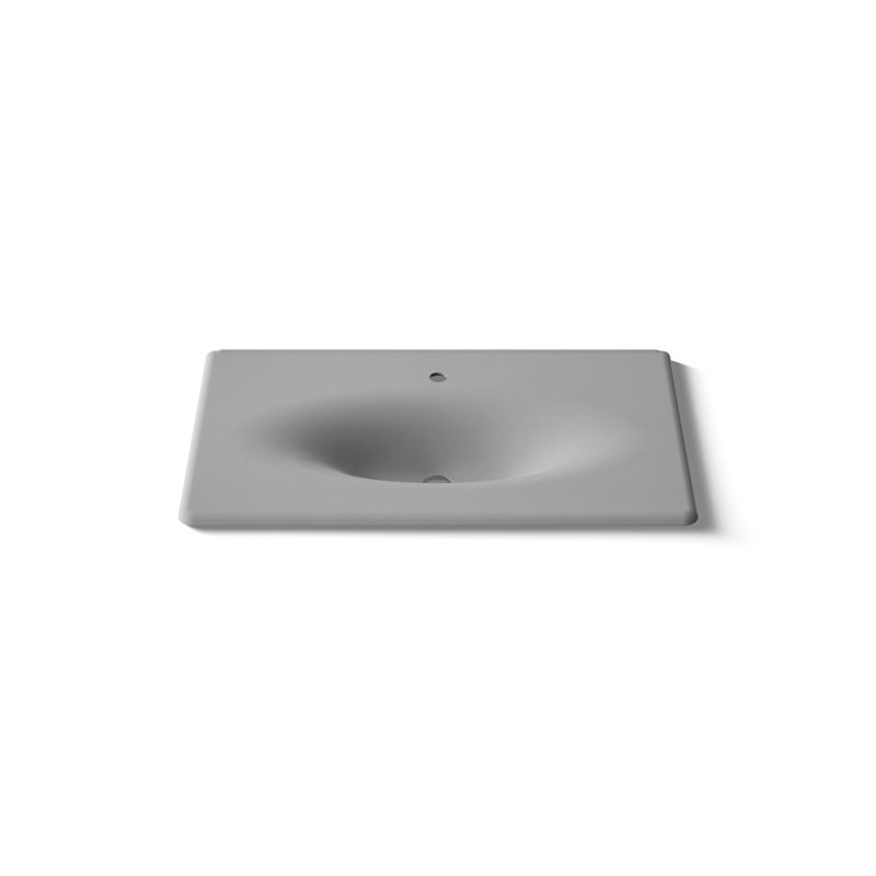 Iron Impressions 38" Single Bathroom Vanity Top, Basalt, Single