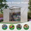 6X3.5FT Metal Outdoor Storage Shed,Tool Shed With Peaked Roof Waterproof With Clear Window And Lockable Door Compact Tool Shed