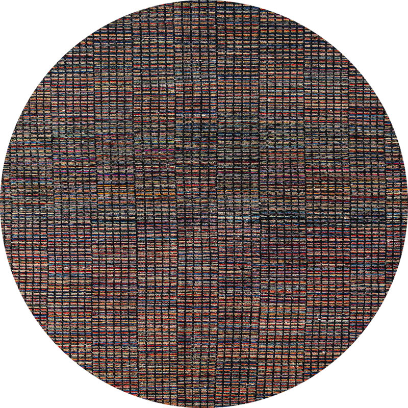 Amlcar Geometric Indoor Rug, Round 6'