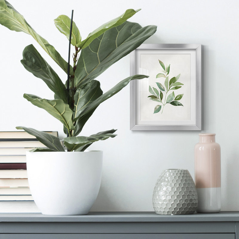 " Black & Blush II ", Silver Framed Paper, White