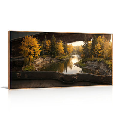 Ensemble de 1 tableau sur toile « Rivière d'automne »