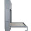 Lit double gris avec armoires - Maximisez votre espace de vie. Support de matelas confortable pour un sommeil apaisant et sans sommier, dans un gymnase à domicile-818676539-818676536
