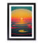 Peaceful Sunset Abstract - Framed Print-443385181-443385178