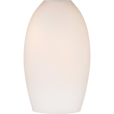 Abat-jour suspendu en verre gravé blanc gravé H 8,5 po x l 5 po