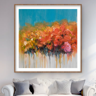 Orange Flowers Bundle - Contemporary Framed Matted Print