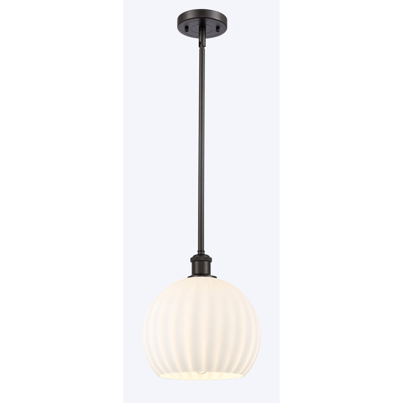 Luminaire suspendu 1 lumière Sabanc, H 11,75 po x l 10 po x P 10 po, Bronze huilé