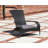 Coussin d'extérieur gris de style Adirondack pour chaise Paton Sense