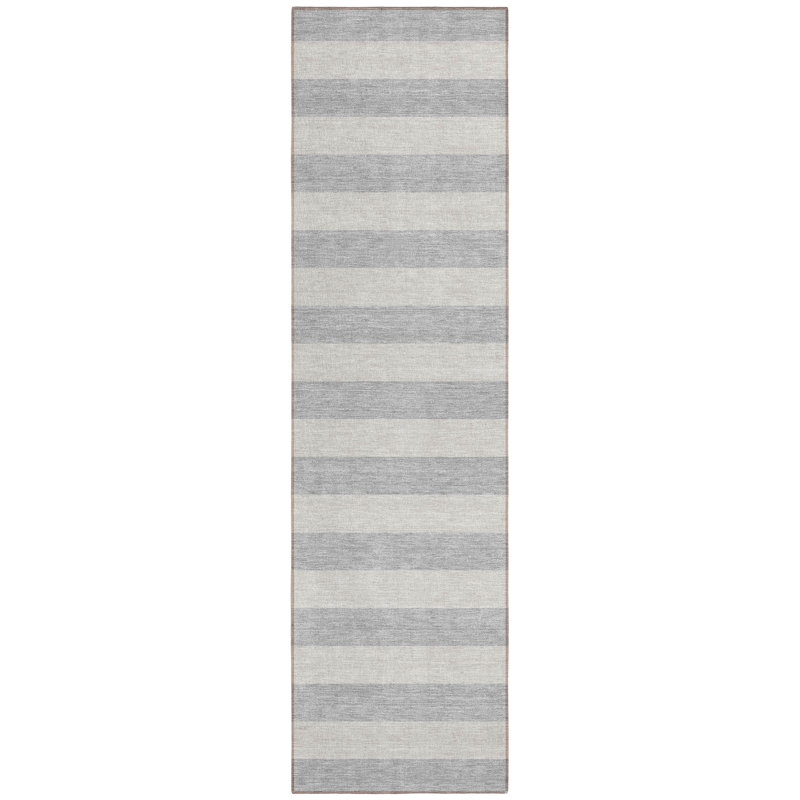 Hasad Washable Striped Indoor / Outdoor Rug, Runner 2'3" x 7'6"