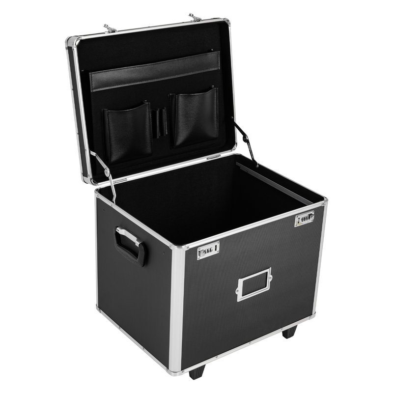 Lockable File Organizer Storage Box With Wheels