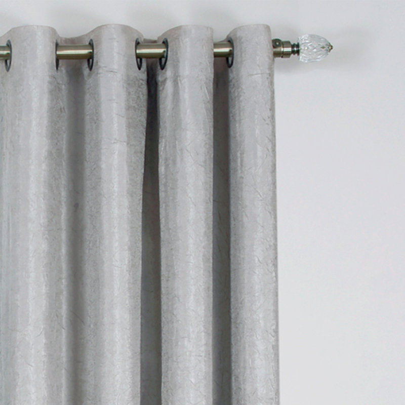 Tansey Blackout Curtain Single Panel, Silver, 50" W x 84" L