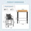 Ensemble de 3 chaises de bar carrées et de rotin en osier