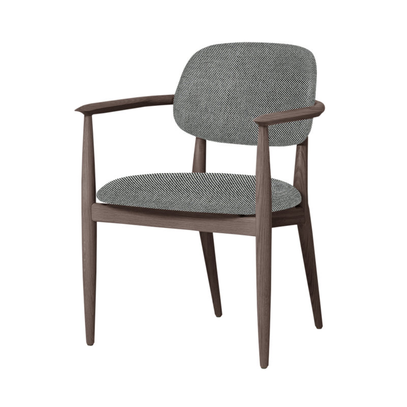 Slow Arm Chair, Soap Finished Walnut, Medley 61002